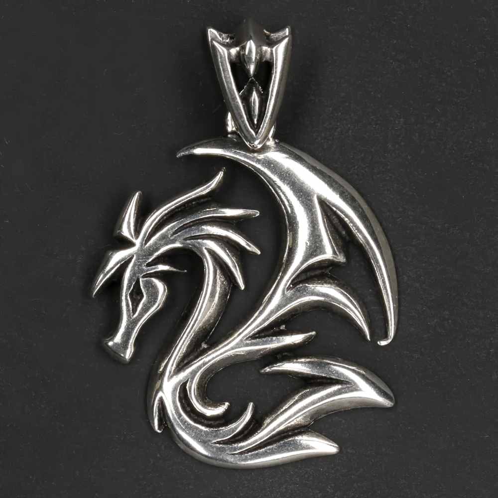 Cooler Drache 925 Silber Kettenanhänger ausgefallener Anhänger