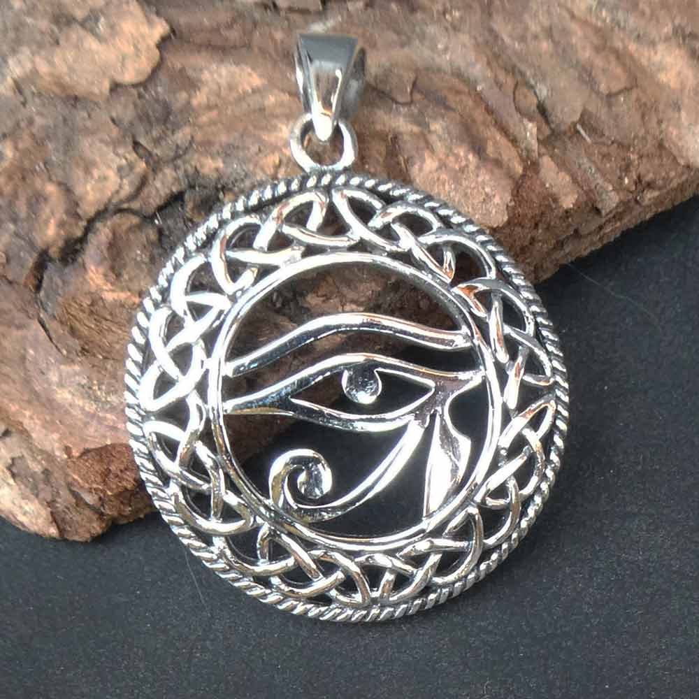 Horus Auge ägyptischer Silber Anhänger 925 Silber Kettenanhänger Schutzsymbol