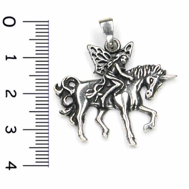 Einhorn mit Elfe Silberschmuck
