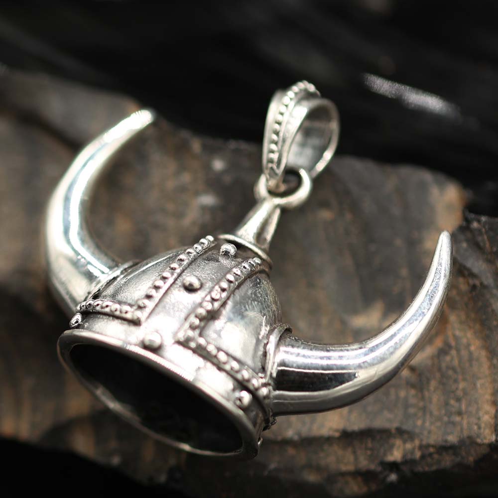 Wikingerhelm Anhänger Silberschmuck Kettenanhänger aus 925 Silber 