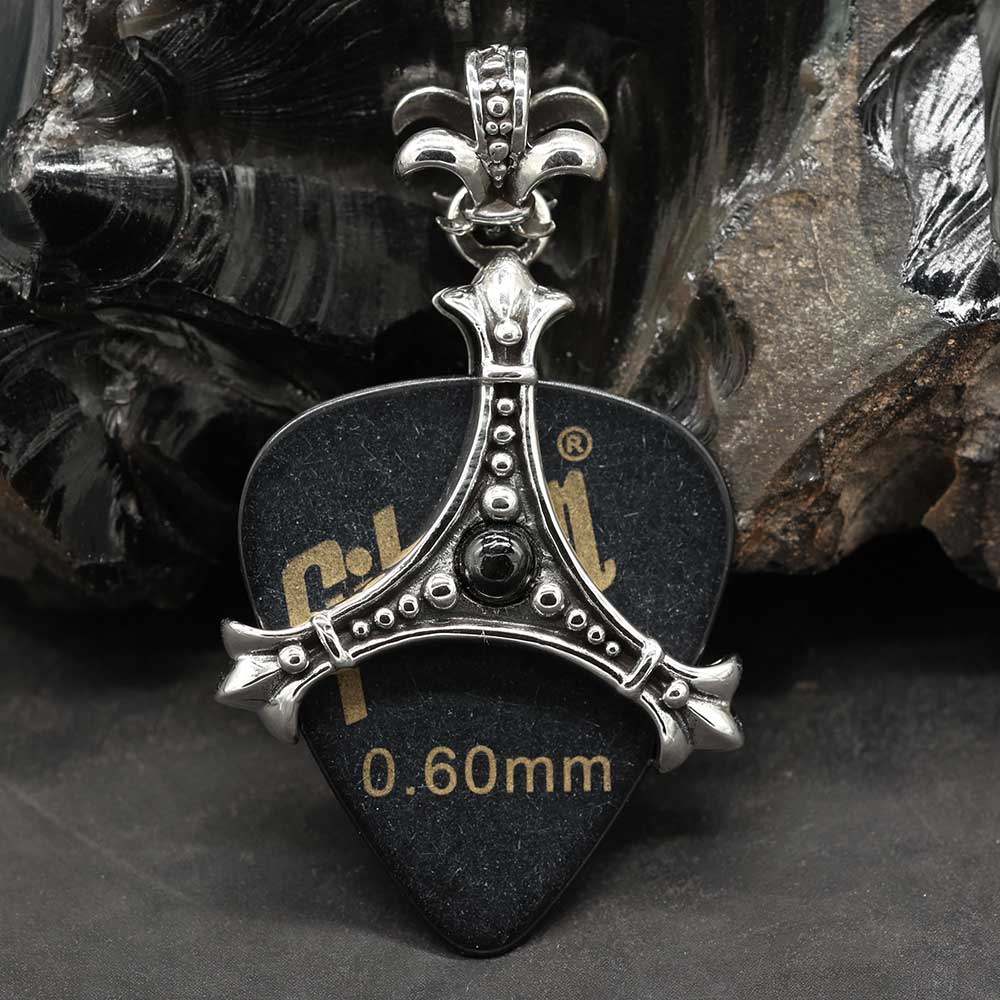 Pick Musiker 925 Silber Kettenanhänger ausgefallener Schmuck Anhänger Gitarre