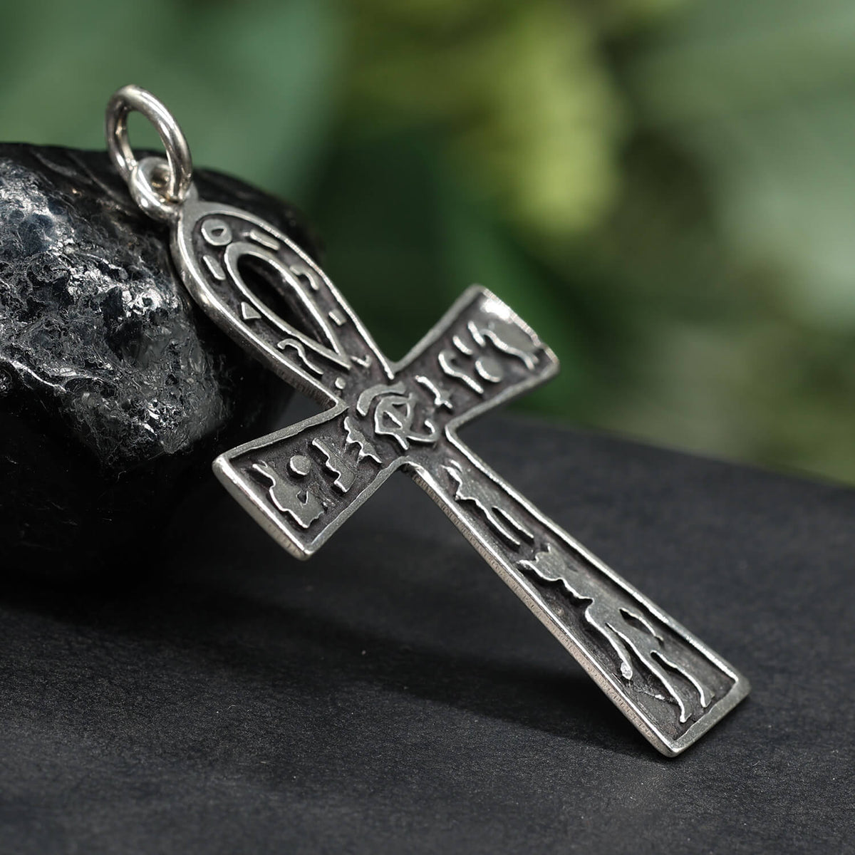 Ankh Silber Anhänger Hiroglyphen 925 Sterlingsilber