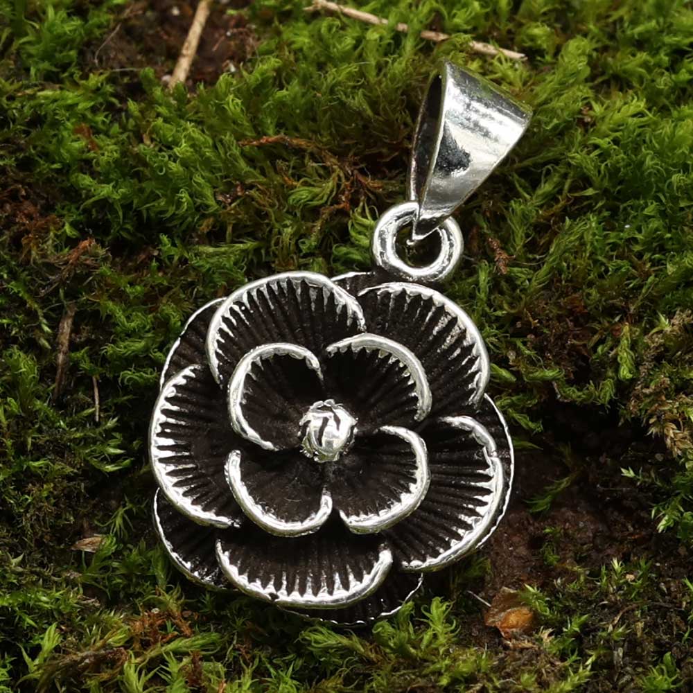Rose Anhänger 925er Sterlingsilber Gothic Silberschmuck