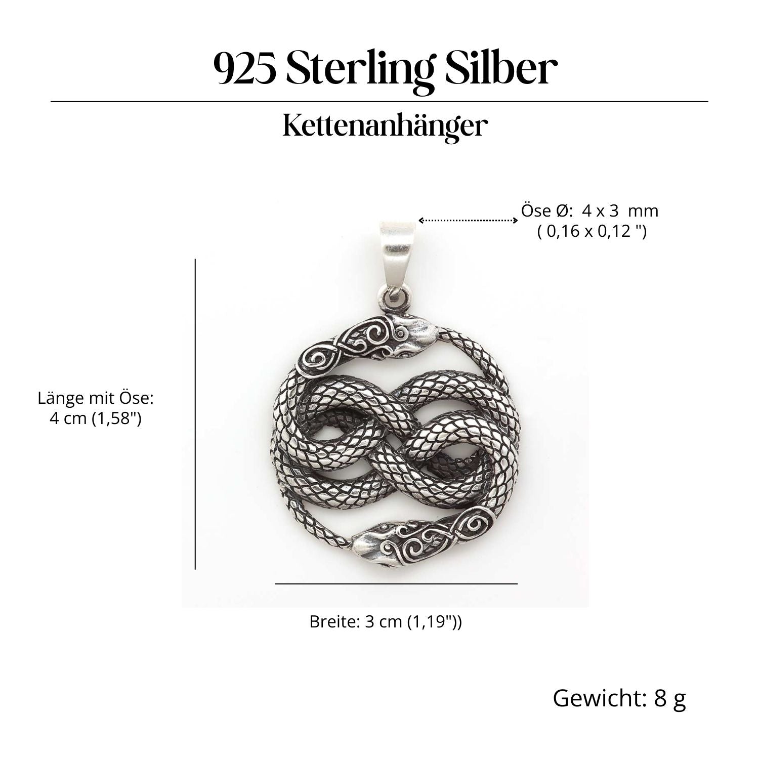 Auryn Silberanhänger ausgefallener Schmuck 925 Silber Kettenanhänger