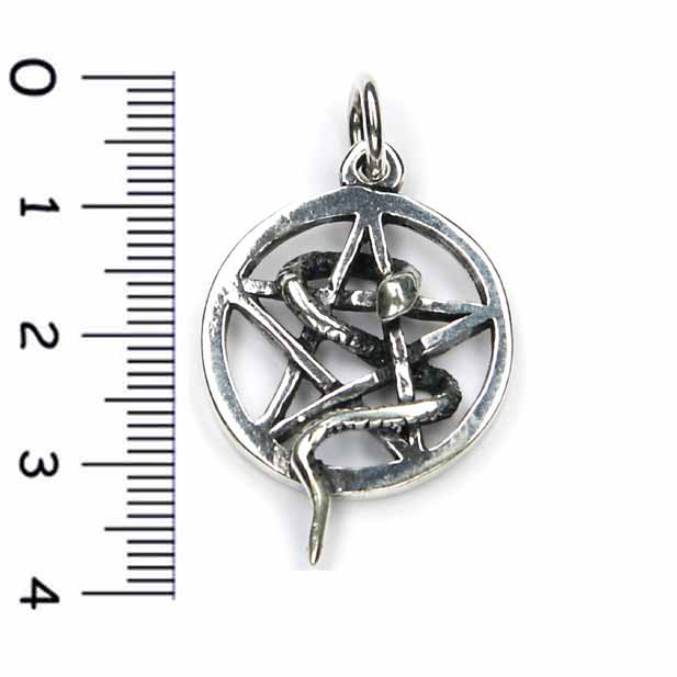 Hexenstern Schlangen Anhänger Silber