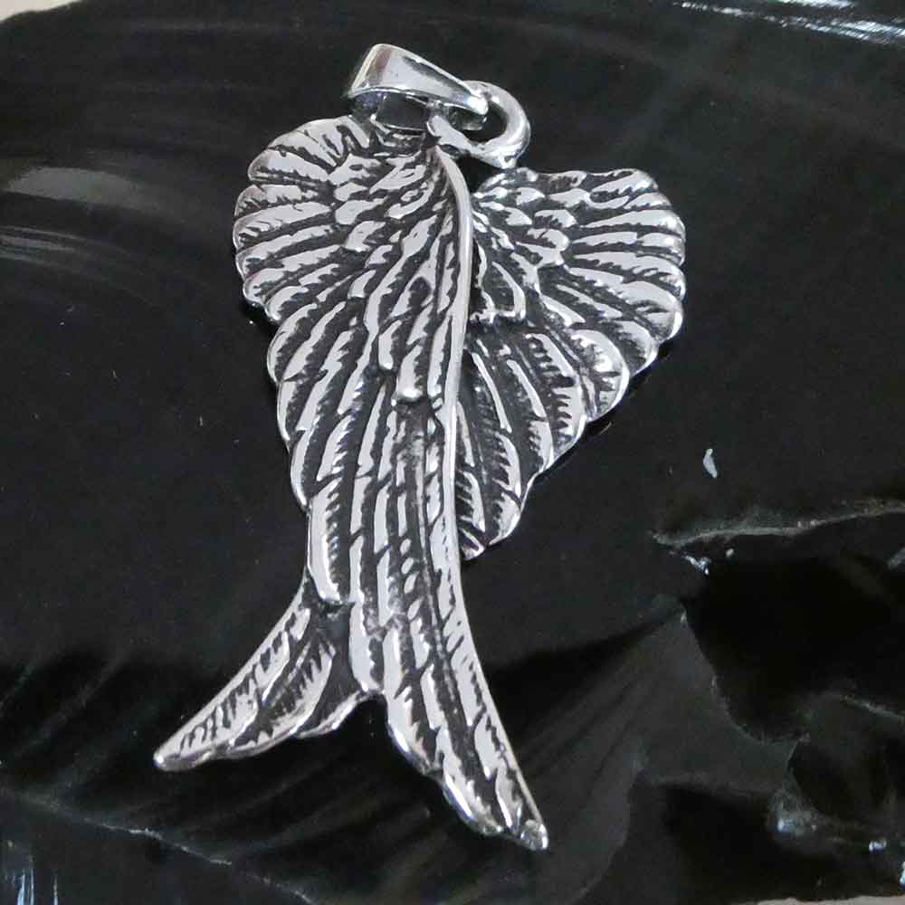 Engels Flügel gekreuzt Elfen 925 Silberschmuck  Anhäger 
