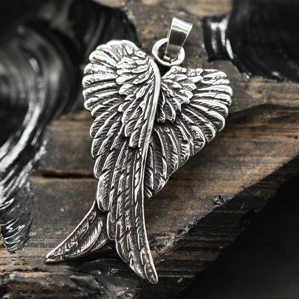 Flügel Anhänger 925 Silber Engel Elfenflügel gekreuzt  Silberschmuck 
