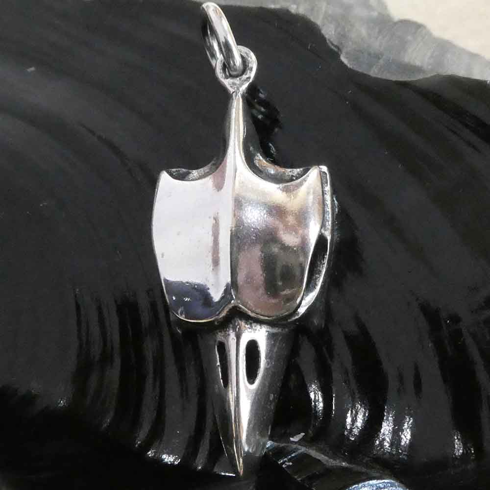 Rabenschädel Silber Schmuck Anhänger