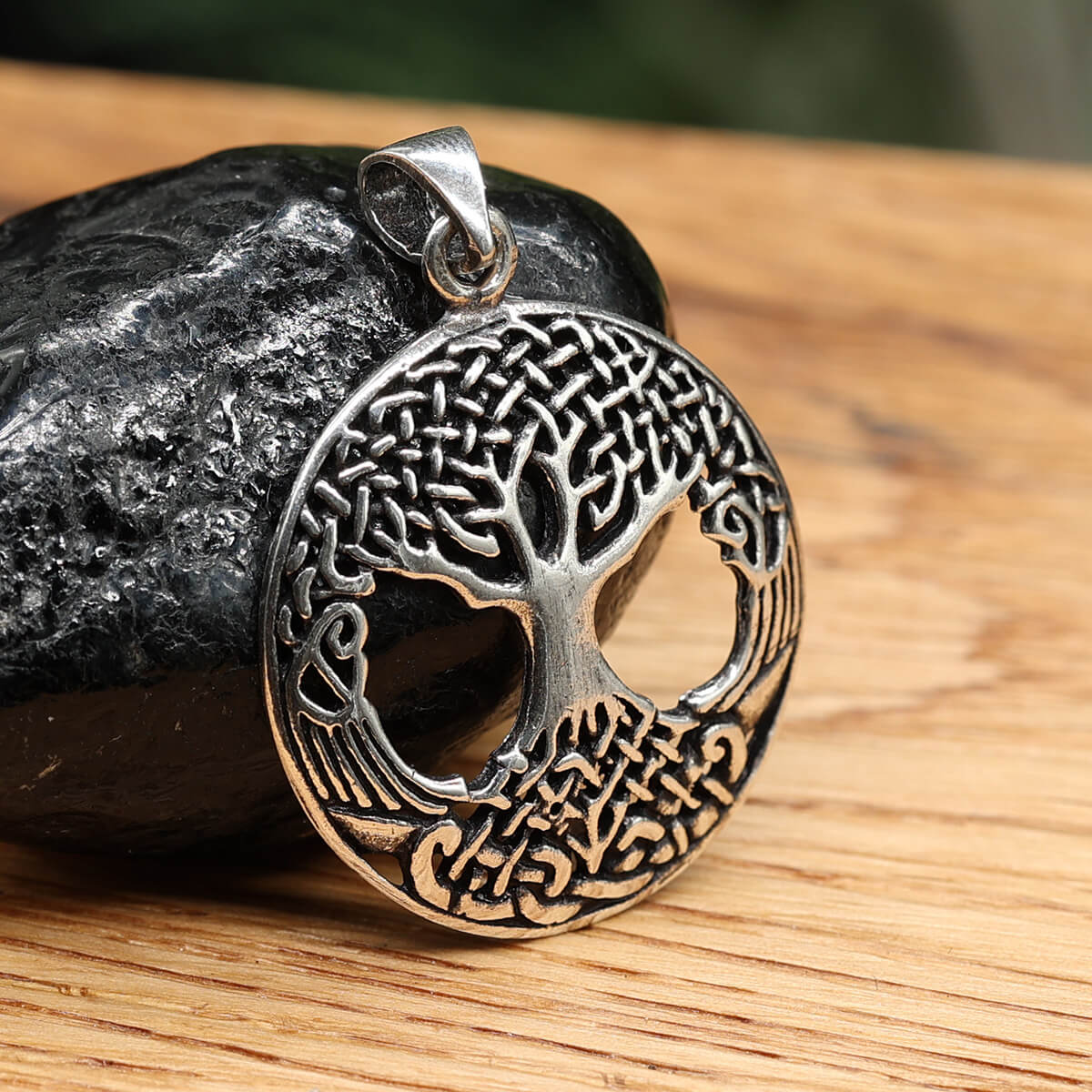 Keltischer Lebensbaum Silber Anhänger Schmuck Halskette