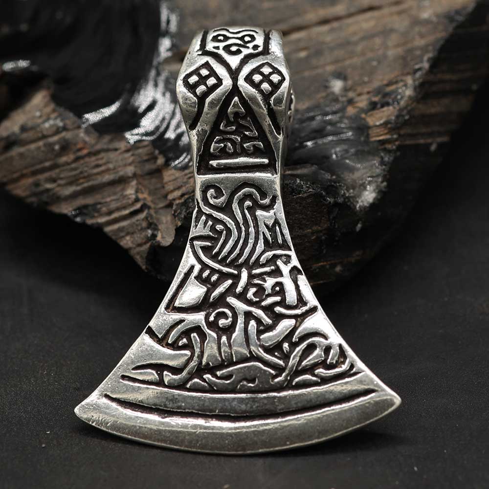 Mammenaxt Anhänger Silber Wikinger Schmuck Grabbeigabe Mittelalter