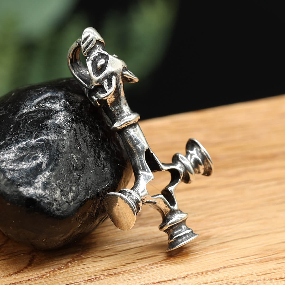 Wolfskreuz Silber Anhänger Schmuck Halskette