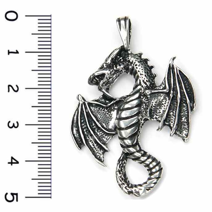 Drachen Schmuck Kette silber
