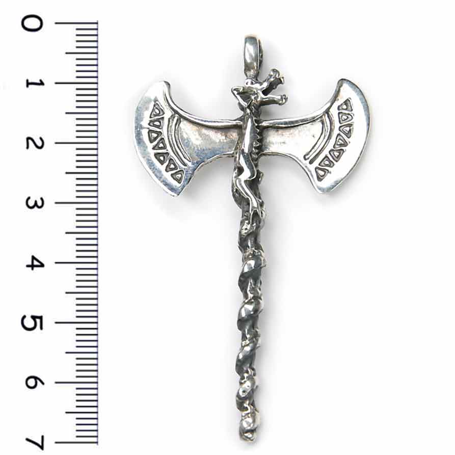 Drachen Axt Silberschmuck