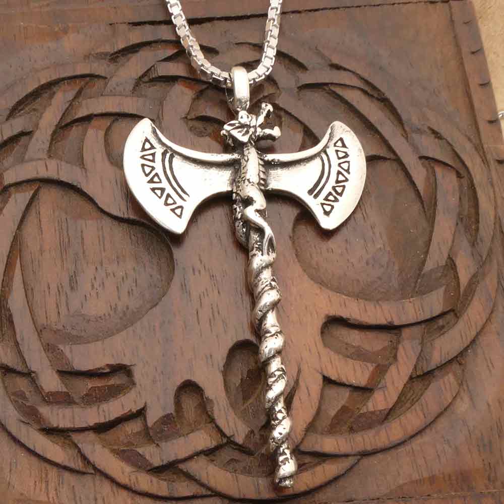 Große Drachen Axt Schmuck Doppelaxt