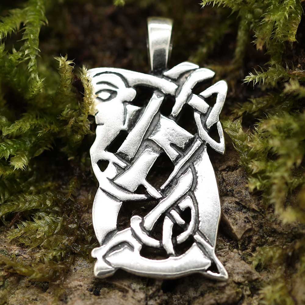 Celtic Man Anhänger 925 Silber Kettenanhänger ausgefallener Anhänger Kelten