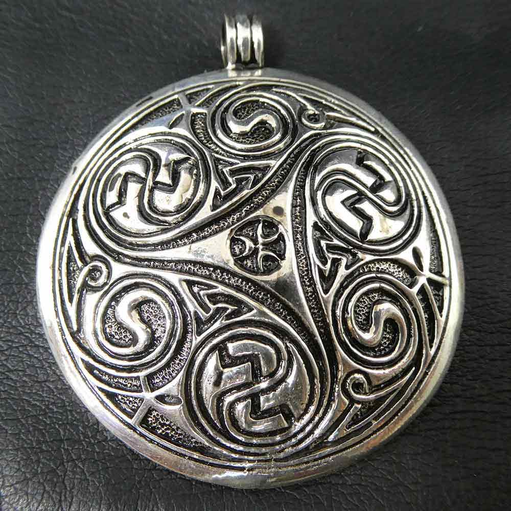 triskel Kettenanhäger 925-Silber keltisch Silber-Schmuck spiralen 