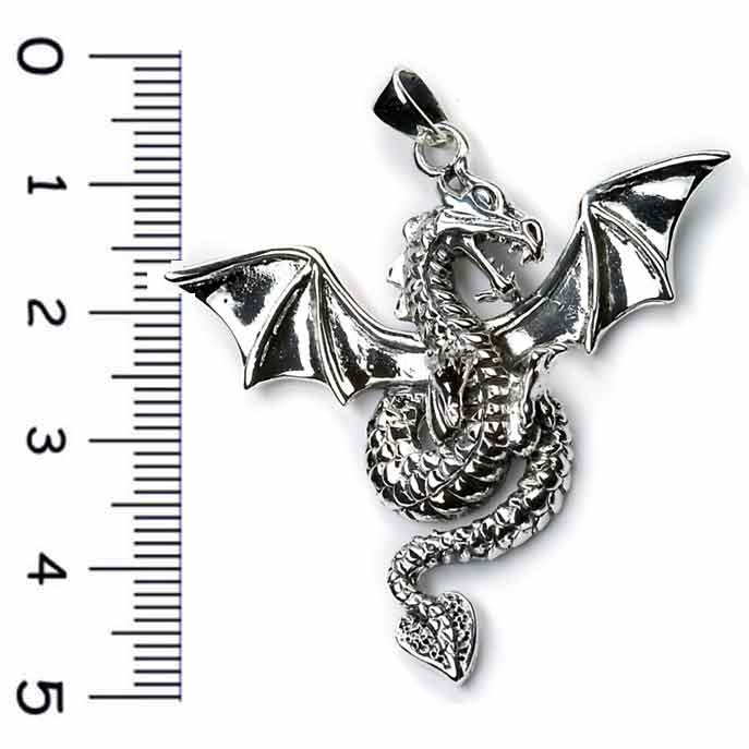Drachen Kettenanhänger Silber