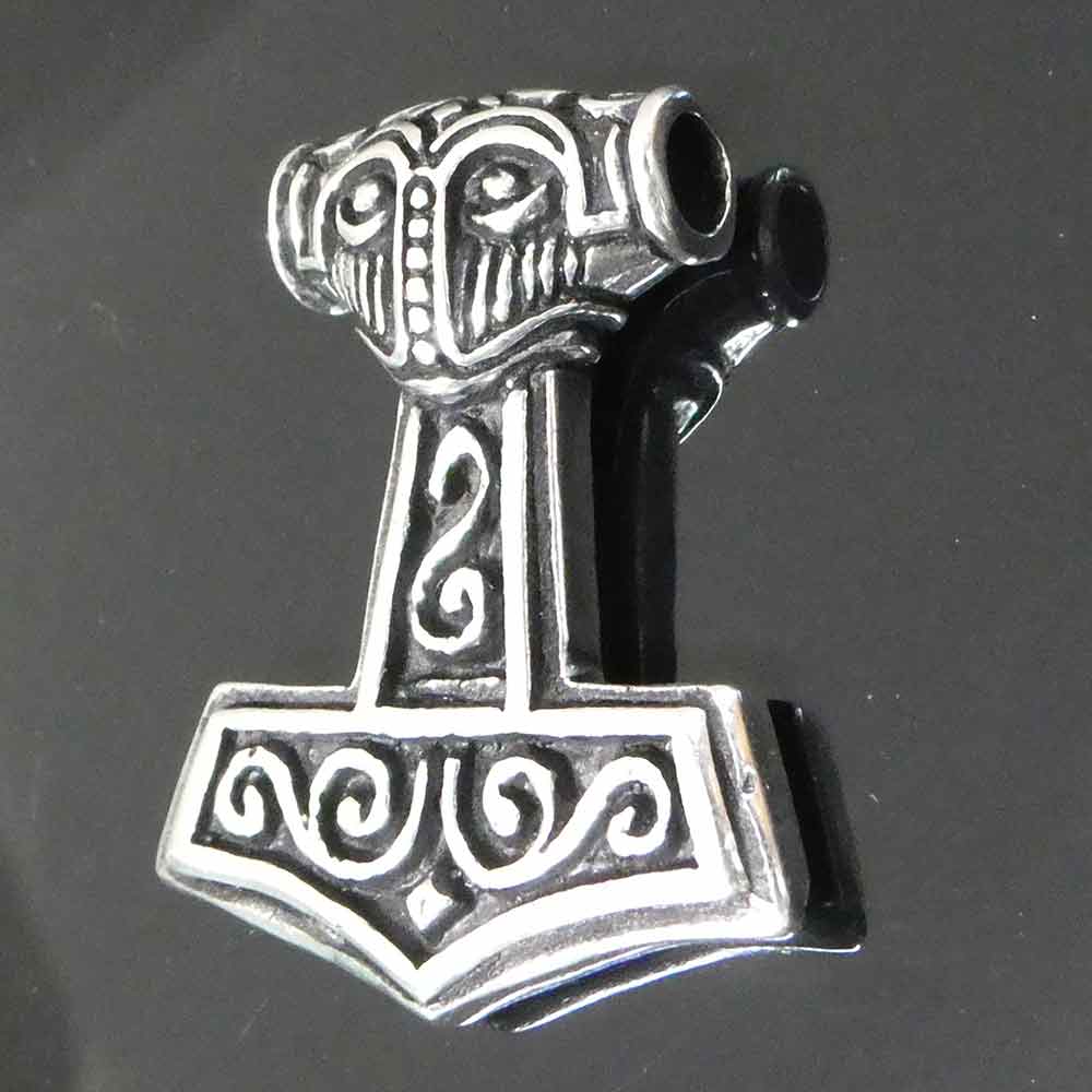 großer Thorhammer Ketten-Anhäger 925 Sterling-Silver Schmuckanhänger 