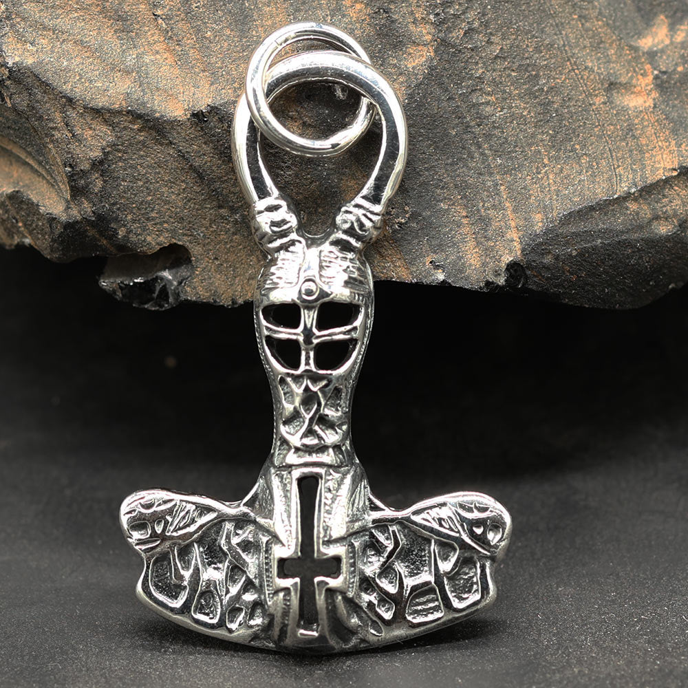 Thorshammer schmuck ausgefallener Anhänger groß 925 Silber