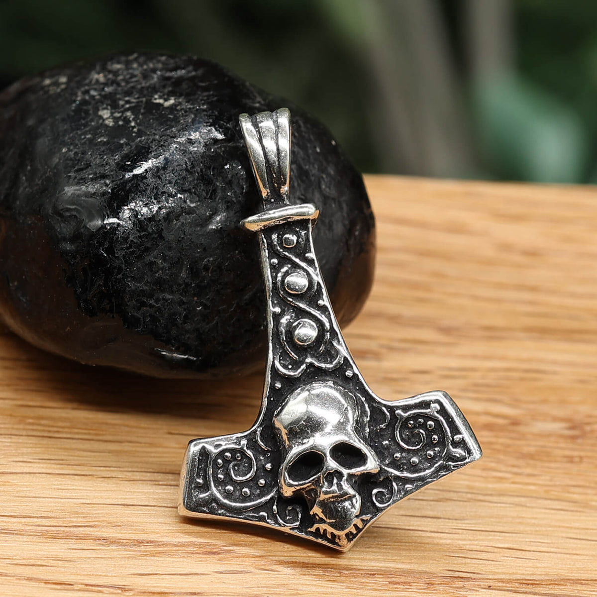 Thorshammer Silber Anhänger für Kette Schmuck Design Wikinger