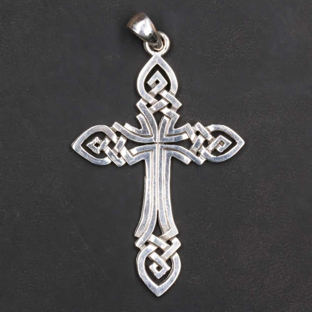 Keltisches Kreuz  Massiv 925er Silber Anhänger Gothic