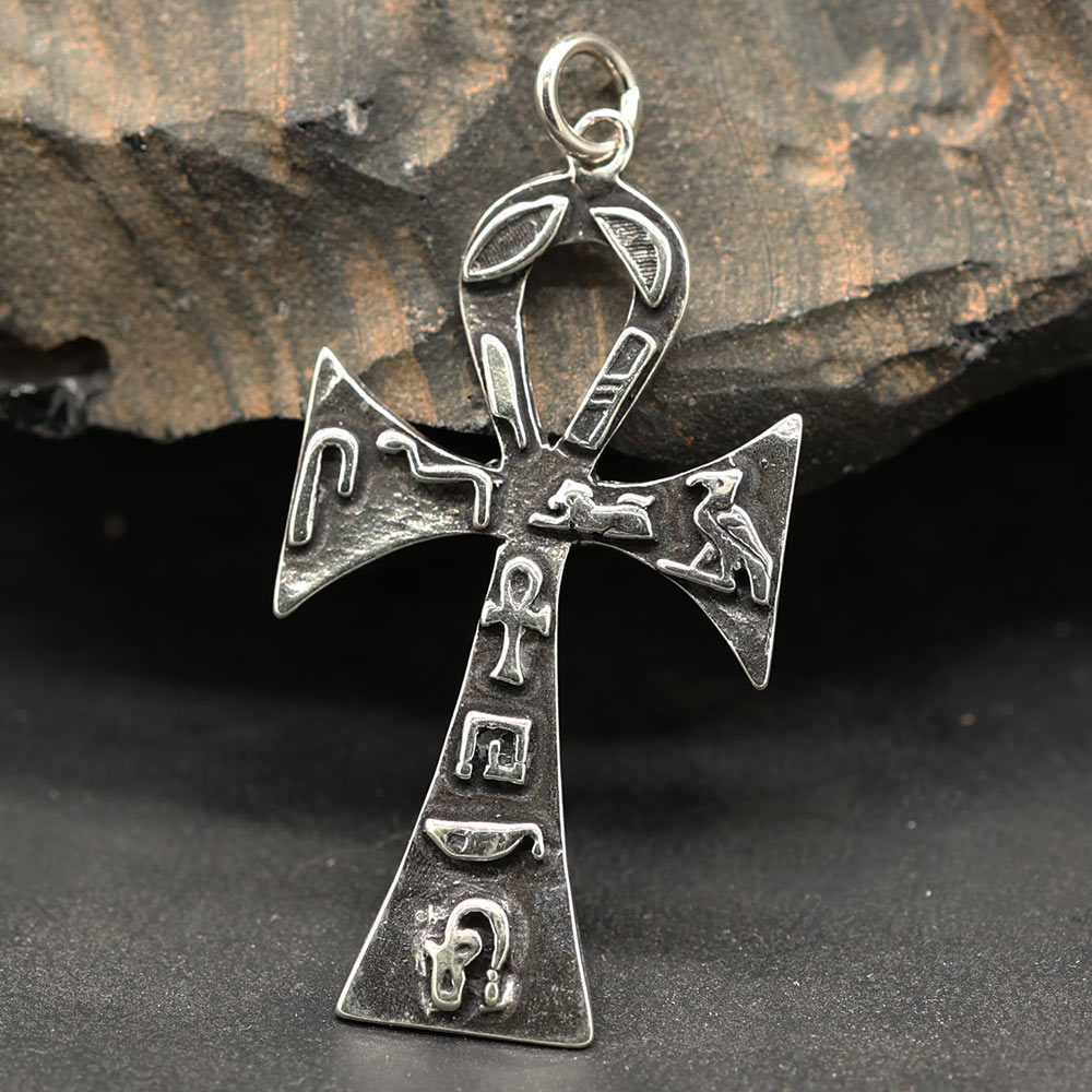 Ankh Anhänger 925er Sterlingsilber Hiroglyphen ägyptischer Kettenanhänger