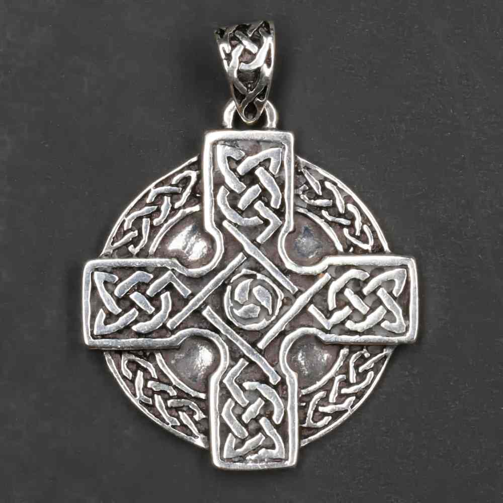 Keltenkreuz Schmuck Anhänger 925er Silber groß und massiv