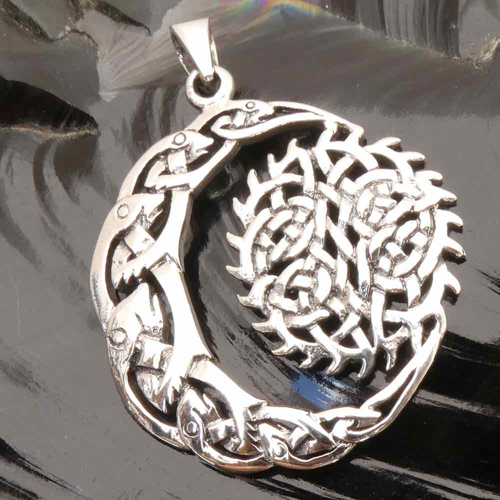 Sonne und Mond 925 Sterling-Silber Kettenanhänger Luna Sola Nordisch 