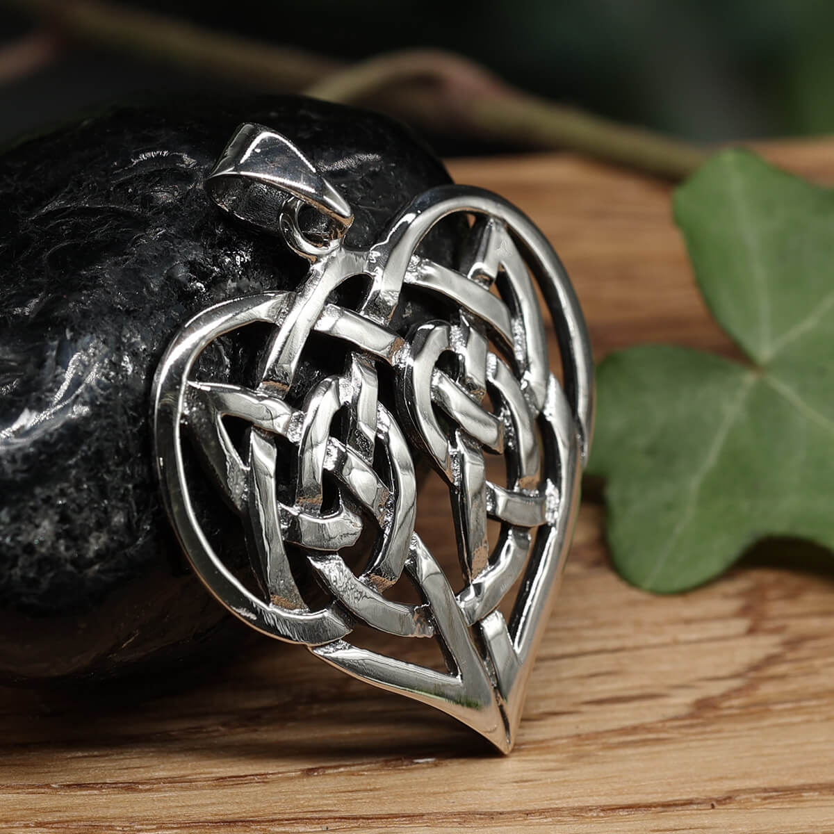 Herz Anhänger Silber edler Silberschmuck Keltisch