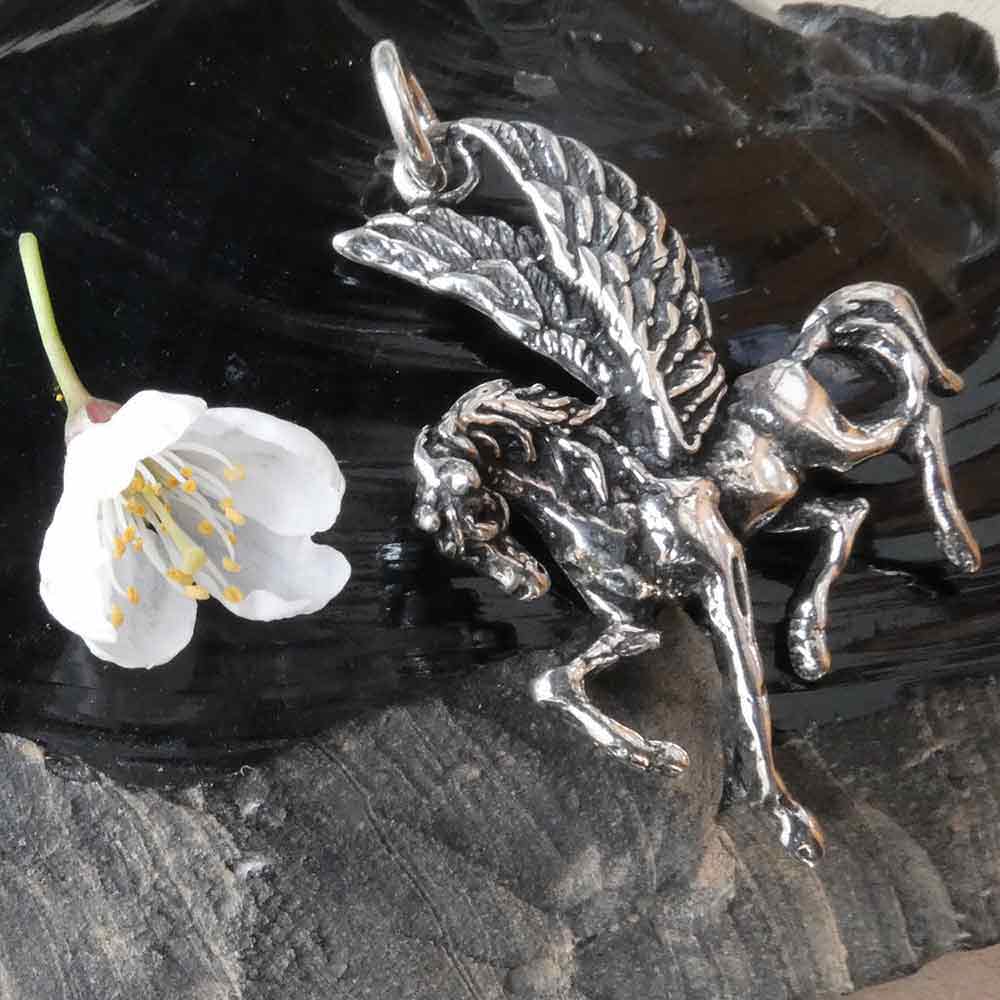 Pegasus 925 Silber Kettenanhänger