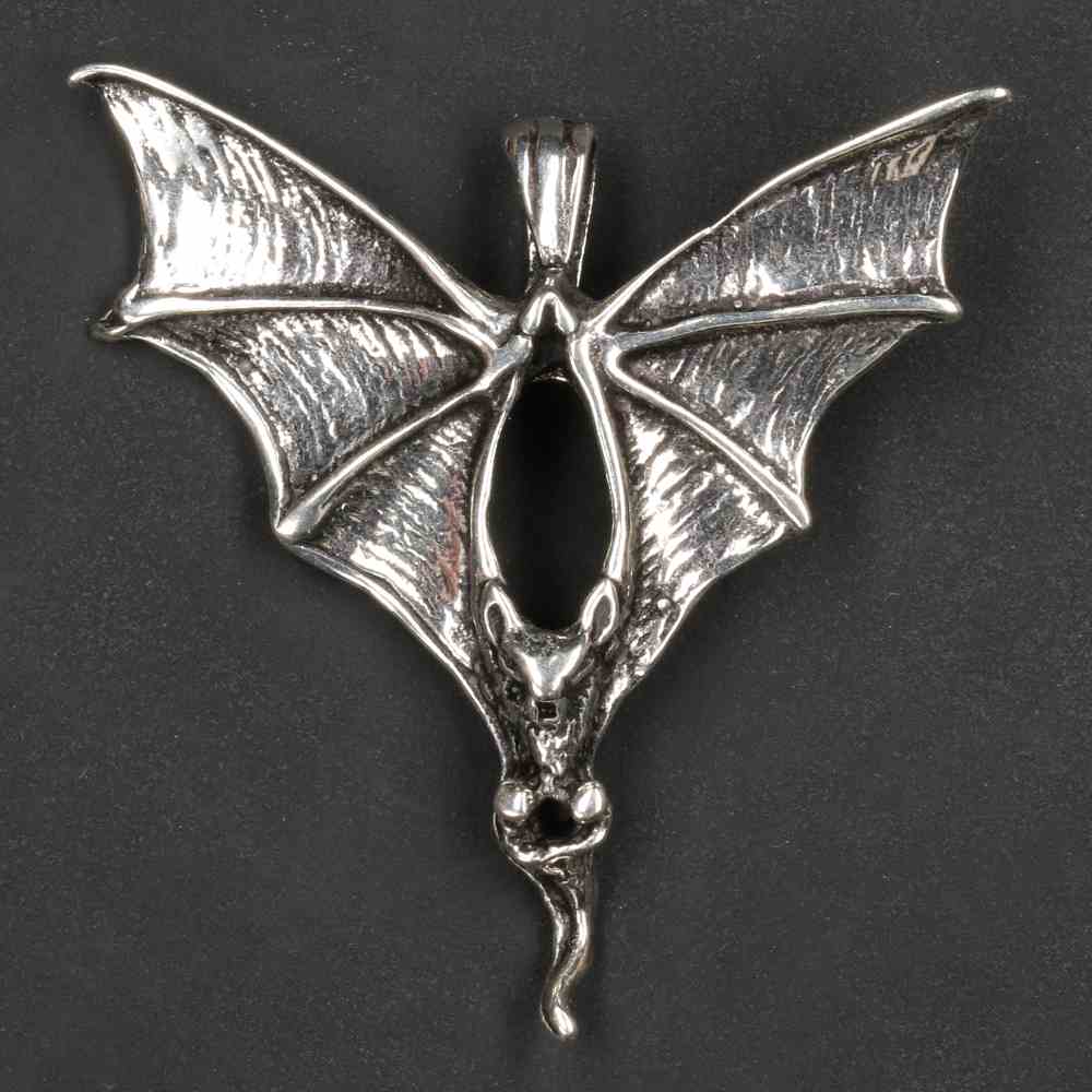 Fledermaus 925er Silber Anhänger edler Silberanhänger Gothik
