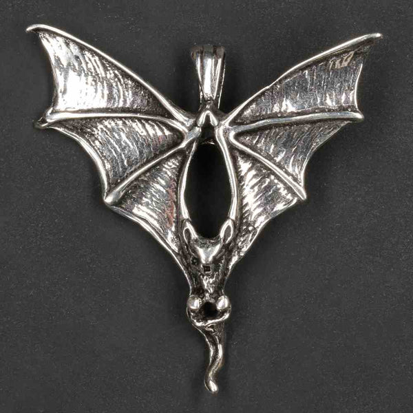 YAFEINI Fledermaus Halskette 925 Sterling Silber – Mit Rubin, Gothic Schmuck Für Halloween