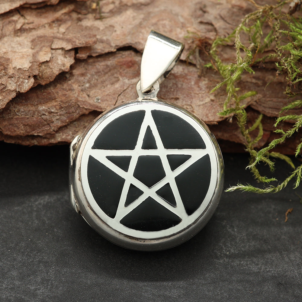 Pentagramm Anhänger Silber 925 Kette