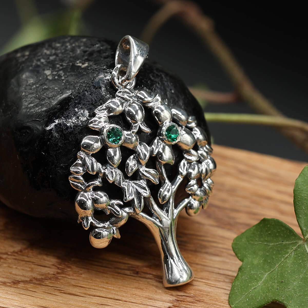 Apfel Baum Anhänger Silber edler Silberschmuck