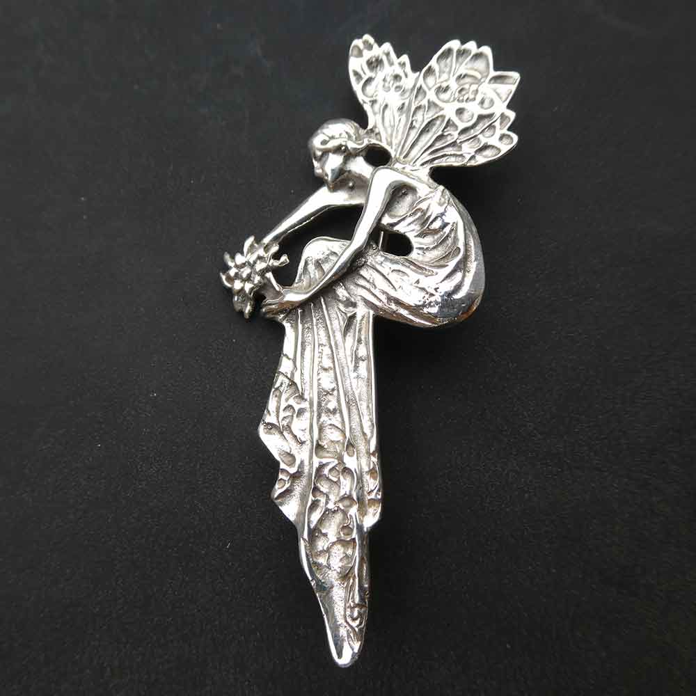 Brosche Elfe Schmuck 925 Silber