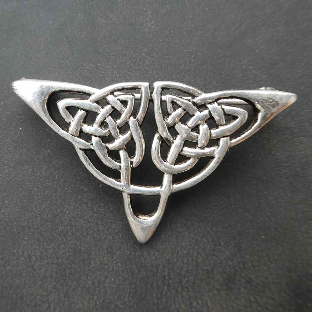 Kelten Brosche Dreieck 925 Silber