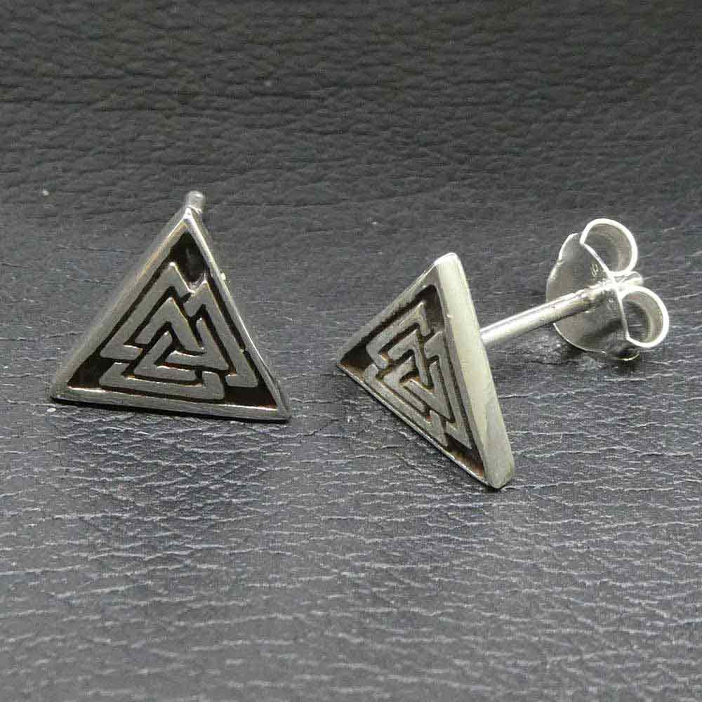 Wotansknoten Ohrstecker Silber Ohrschmuck