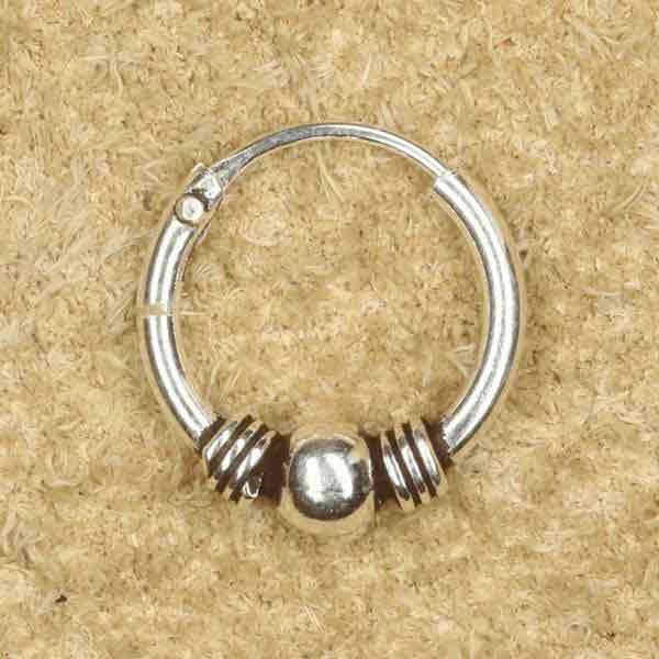 creole 10mm mit Kugel Silber