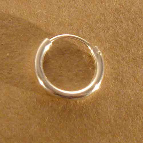 Creole glatt 14 mm / 2mm Sterlingsilber