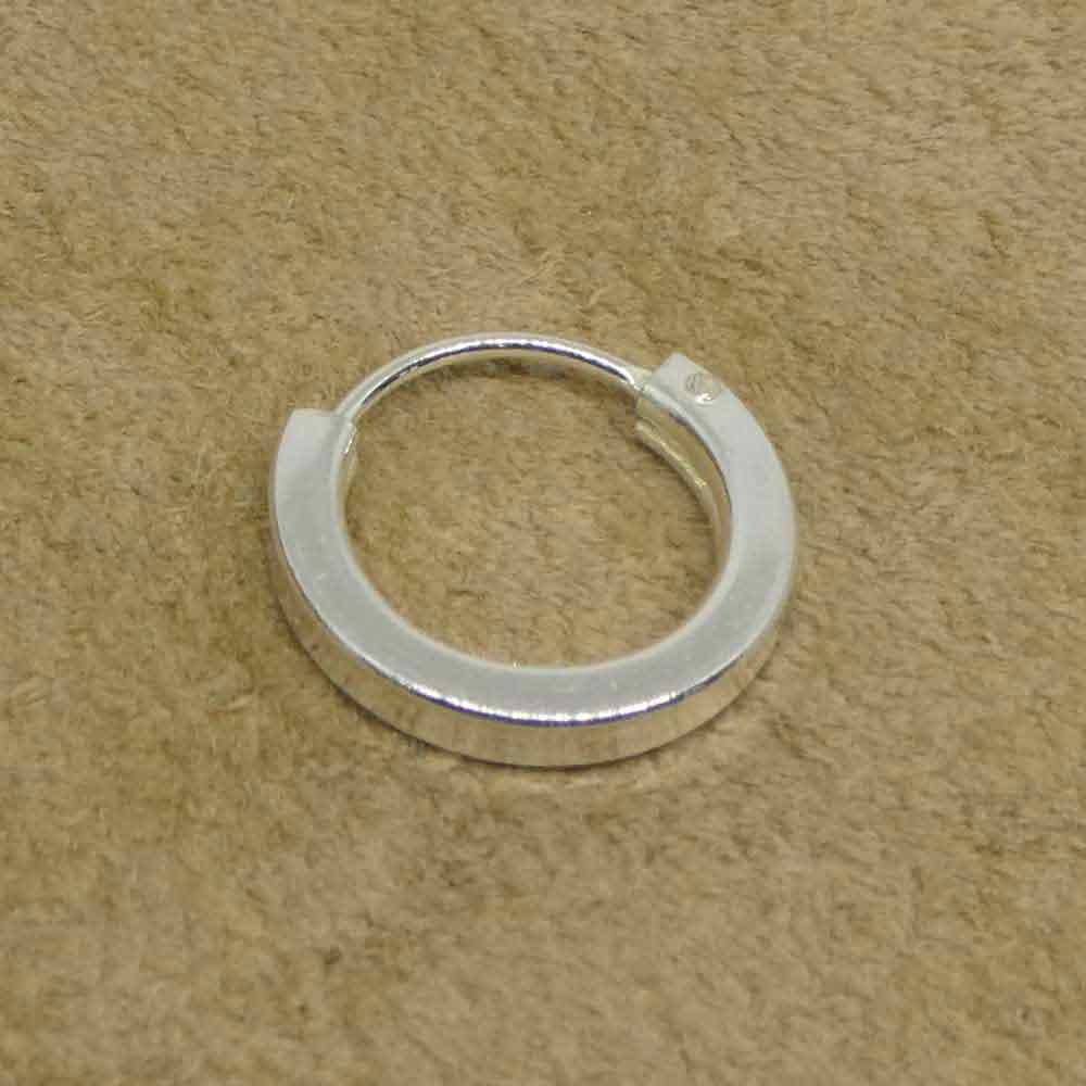Creole Silber eckiges Profil 12 mm