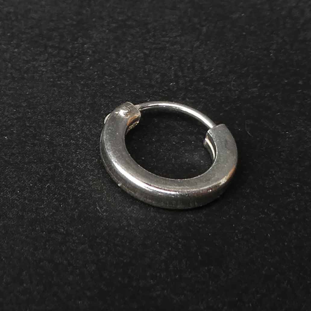 Creole  925 Silber 12mm eckiges Profil Ohrring klein