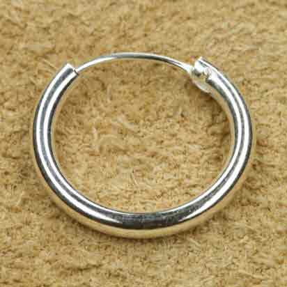 Creole glatt  925 Silber 10mm 1,5mm