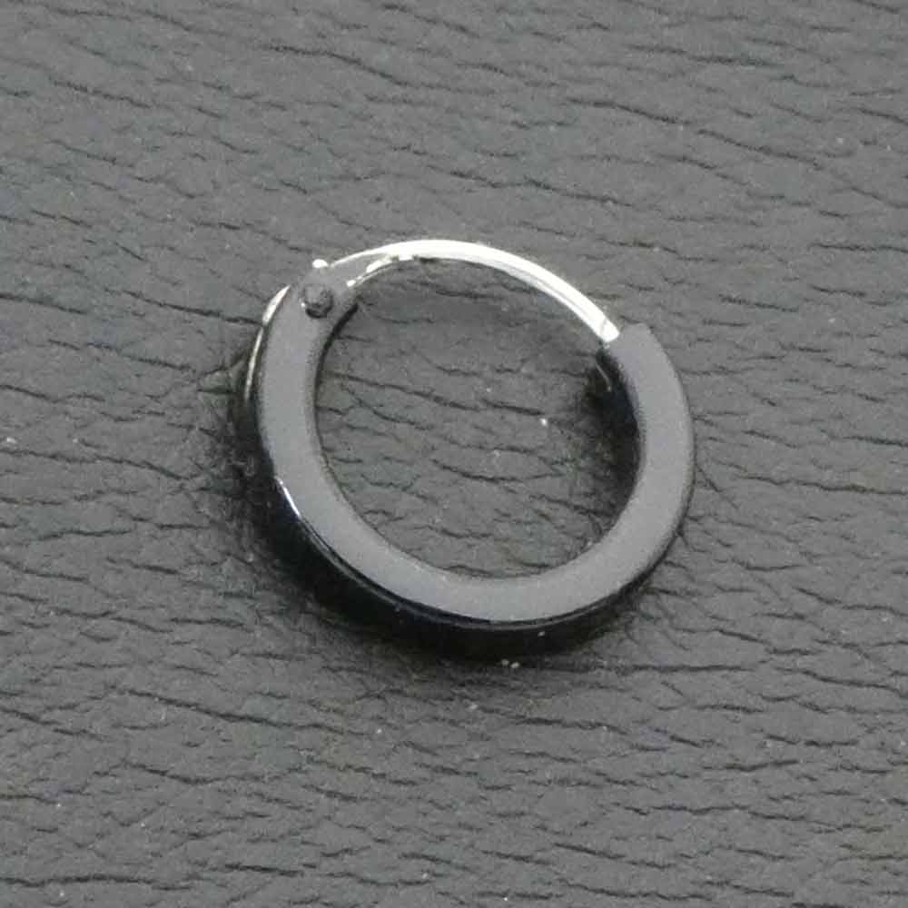 Creole Silber schwarzer Überzug 12mm