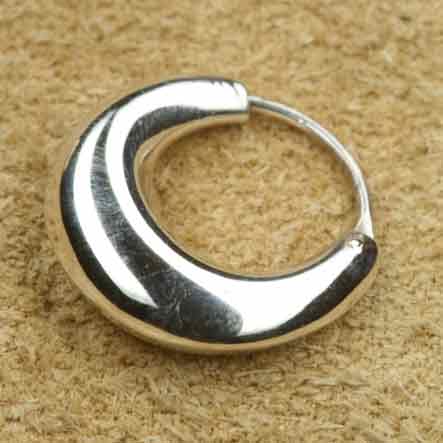 Creole Silber Mond Schmuck 15 mm