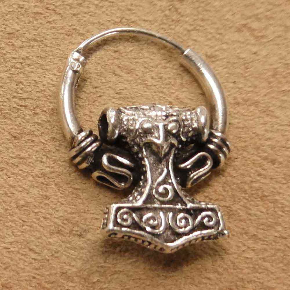 Thorshammer Creole Ohrschmuck Ohrring