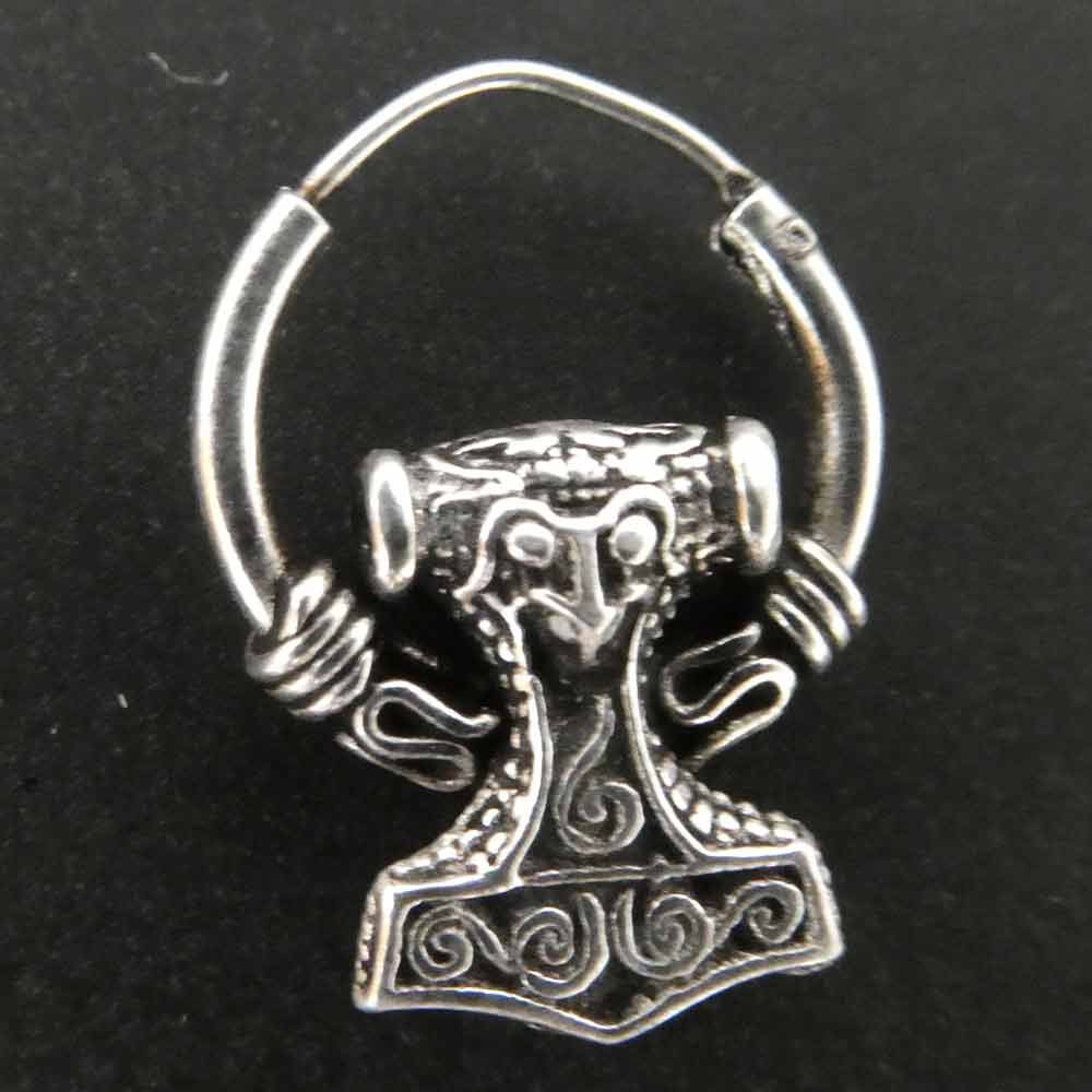Thorshammer Creole Ohrschmuck Ohrring