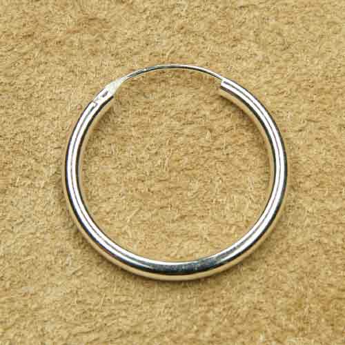 Creole glatt, Sterlingsilber 30 mm