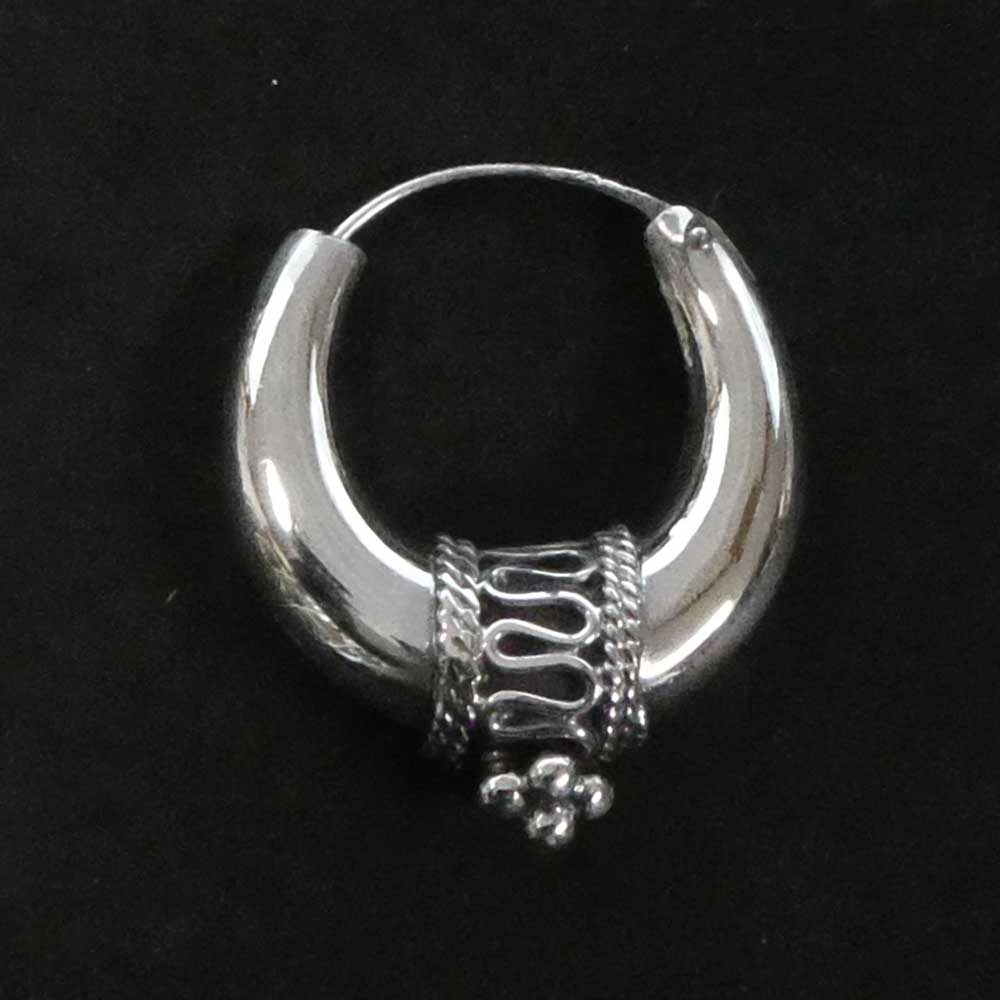 925 Silber Handarbeit Ohrring edel ausgefallene Creole Handarbeit