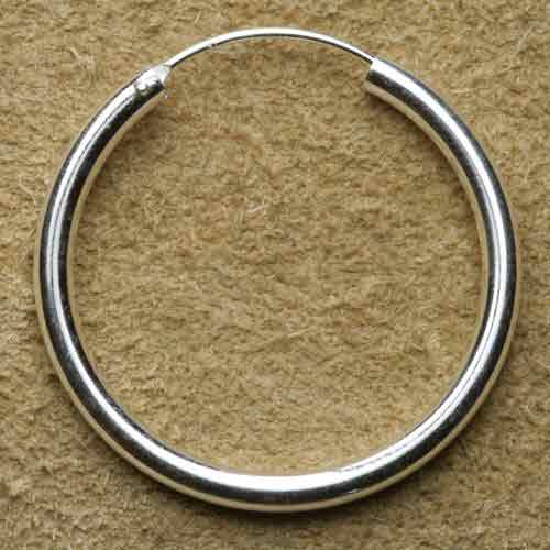 Creole glatt 35mm schlicht Sterlingsilber
