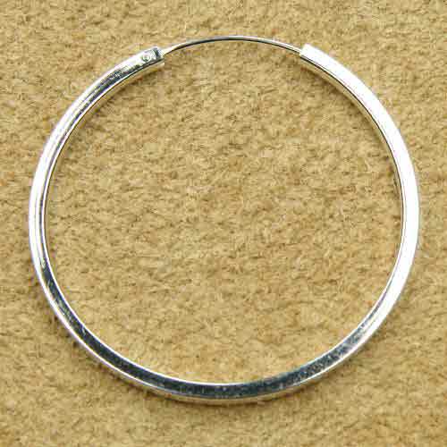 Kreole schlicht 40mm eckiges Profil 925 Silber